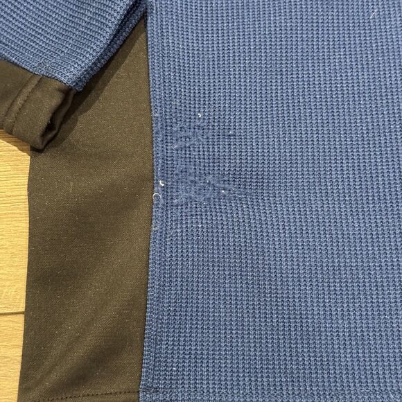 Spyder Sweater Mens Medium Blue Outbound 1/4 Zip Pullover Fleece Lined Skiing - Picture 5 of 6